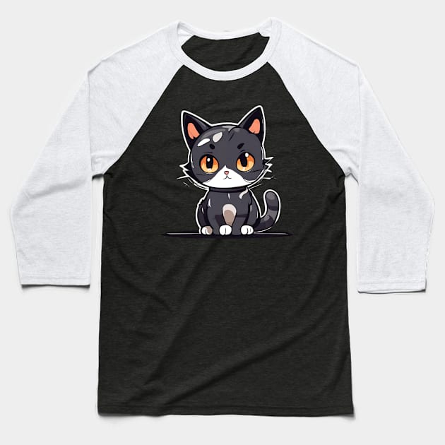 Cat Baseball T-Shirt by Whisky1111